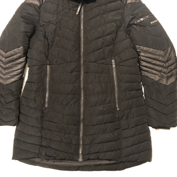 Novelti Long Puffer Coat Womens size Medium Black - Picture 2 of 14